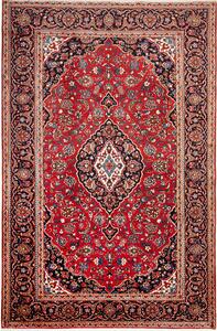 Tappeto Ardakan Persia Medaglione Rosso Blu Notte 198x303 Cm