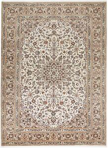 Tappeto Kashan Persia Medaglione Crema Blu 246x335 Cm
