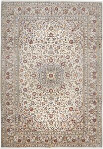 Tappeto Kashan Persia Medaglione Avorio Blu 240x350 Cm