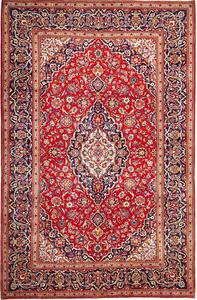Tappeto Ardakan Persia Medaglione Rosso Blu 202x310 Cm