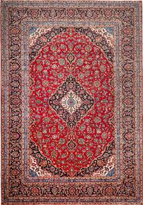 Tappeto Ardakan Persia Medaglione Rosso Blu 247x354 Cm