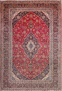 Tappeto Ardakan Persia Medaglione Rosso Blu Scuro 244x360 Cm