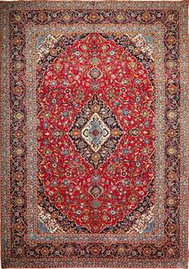 Tappeto Ardakan Persia Medaglione Rosso Blu 300x423 Cm