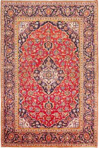 Tappeto Ardakan Persia Medaglione Rosso Blu 197x300 Cm
