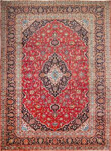 Tappeto Ardakan Persia Medaglione Rosso Blu 293x405 Cm