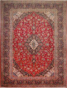Tappeto Ardakan Persia Medaglione Rosso Blu 300x394 Cm