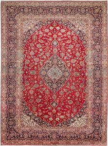 Tappeto Ardakan Persia Medaglione Rosso Blu 252x348 Cm