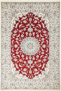 Tappeto Nain Kashmar Persia Medaglione Rosso Crema 200x300 Cm