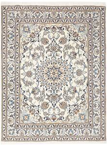Tappeto Nain Kashmar Persia Medaglione Crema Blu 152x198 Cm