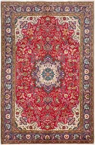 Tappeto Tabriz Persia Medaglione Rosso Blu 200x308 Cm