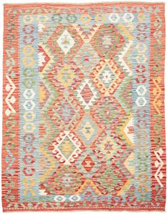 Tappeto Kilim Afghanistan Geometrico Multicolore Azzurro 158x198 Cm