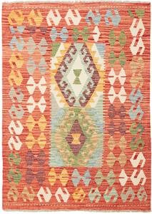 Tappeto Kilim Afghanistan Geometrico Terracotta Multicolore 108x150 Cm