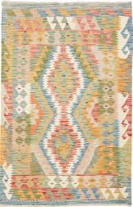 Tappeto Kilim Afghanistan Geometrico Multi-colore Vivace 97x150 Cm