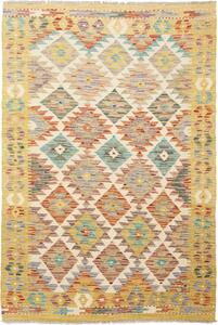Tappeto Kilim Afghanistan Geometrico Multicolore Pastello Caldo 105x152 Cm