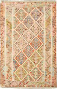 Tappeto Kilim Afghanistan Astratto Beige Pastello 104x155 Cm