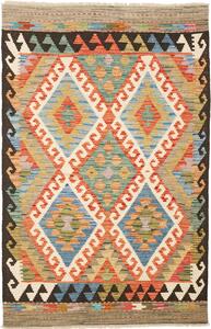 Tappeto Kilim Afghanistan Geometrico Multicolore Vivace 103x158 Cm