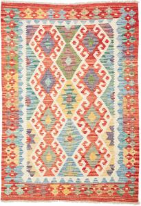 Tappeto Kilim Afghanistan Astratto Multicolore Vivace 106x152 Cm