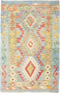Tappeto Kilim Afghanistan Geometrico Azzurro Verde 97x145 Cm