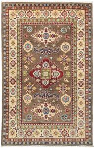 Tappeto Kazak Afghanistan Medaglione Marrone Rosso 121x193 Cm