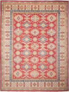 Tappeto Kazak Pakistan Geometrico Rosso Blu 273x360 Cm