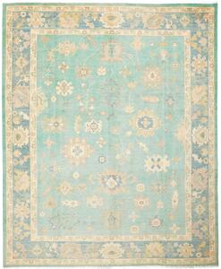 Tappeto Zigler Pakistan Floreale Verde Acqua Blu 244x298 Cm