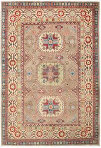 Tappeto Kazak Afghanistan Geometrico Tortora Rosso 167x242 Cm