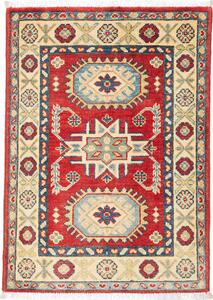 Tappeto Kazak Pakistan Astratto Rosso Crema 63x91 Cm