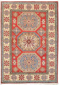 Tappeto Kazak Pakistan Geometrico Rosso Crema 121x174 Cm