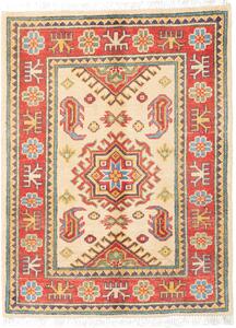 Tappeto Kazak Pakistan Geometrico Crema Rosso 65x85 Cm
