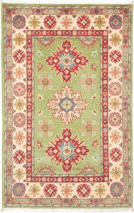 Tappeto Kazak Pakistan Geometrico Verde Pistacchio Rosso 83x129 Cm