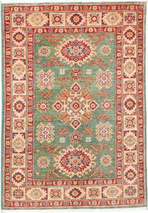 Tappeto Kazak Pakistan Geometrico Verde Acqua Rosso 105x150 Cm
