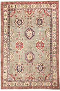 Tappeto Kazak Afghanistan Astratto Verde Salvia Rosso 201x297 Cm
