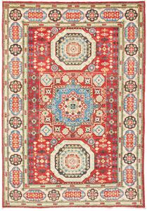 Tappeto Kazak Pakistan Astratto Rosso Blu 119x173 Cm