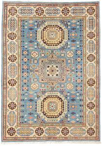 Tappeto Kazak Afghanistan Geometrico Azzurro Beige 123x173 Cm