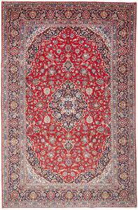 Tappeto Ardakan Persia Medaglione Rosso Blu 242x366 Cm