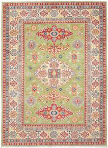 Tappeto Kazak Afghanistan Geometrico Verde Rosso Blu 148x205 Cm