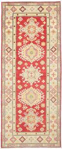 Tappeto Kazak Pakistan Astratto Rosso Crema 82x203 Cm