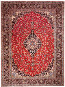 Tappeto Ardakan Persia Medaglione Rosso Nero 295x398 Cm