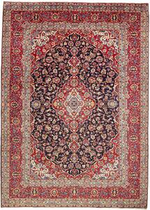 Tappeto Kashan Persia Medaglione Blu Rosso 260x360 Cm