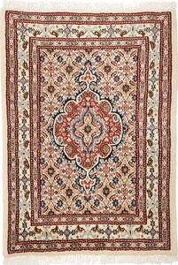 Tappeto Moud Persia Medaglione Crema Rosso 64x90 Cm