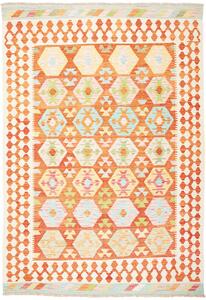 Tappeto Kilim Afghanistan Geometrico Terracotta Pastello 167x240 Cm