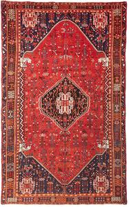 Tappeto Shiraz Persia Medaglione Rosso Blu 160x260 Cm