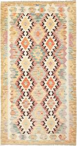 Tappeto Kilim Afghanistan Astratto Beige Pastello 103x196 Cm