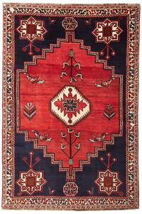 Tappeto Shiraz Persia Geometrico Rosso Blu Notte 168x253 Cm