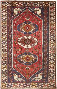 Tappeto Shiraz Persia Geometrico Rosso Blu 160x252 Cm