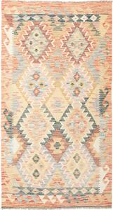 Tappeto Kilim Afghanistan Astratto Pesca Blu 105x201 Cm