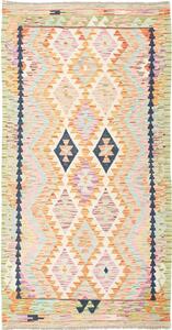 Tappeto Kilim Afghanistan Geometrico Multicolore Pastello 101x196 Cm
