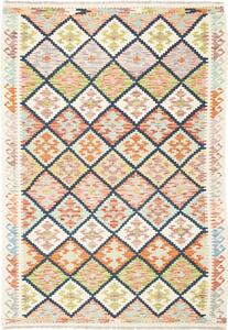 Tappeto Kilim Afghanistan Geometrico Multicolore Pastello 126x182 Cm