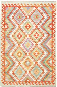 Tappeto Kilim Afghanistan Astratto Avorio Arancio 123x185 Cm