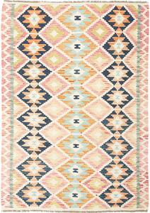 Tappeto Kilim Afghanistan Geometrico Rosa Azzurro 127x178 Cm